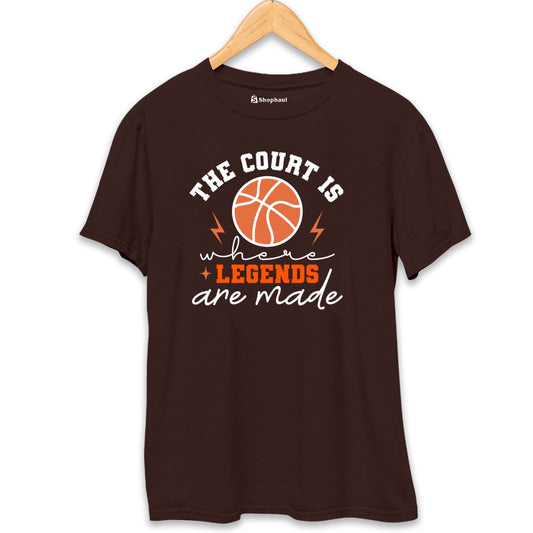 The Court is Where Legends are Made Basketball T-Shirt