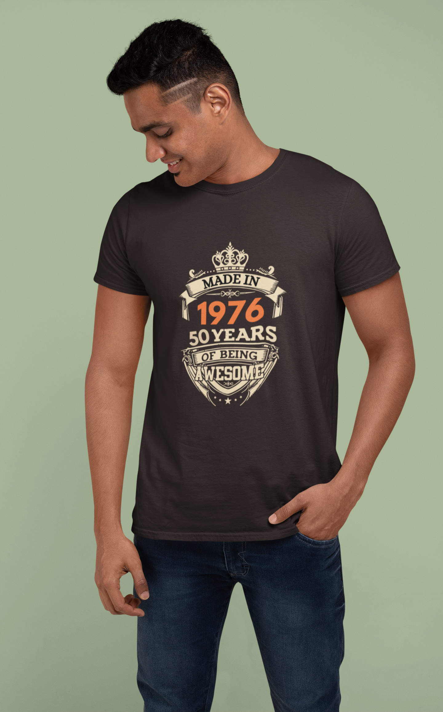 Made in 1976 | 50 Years of being Awesome Birthday T-Shirt