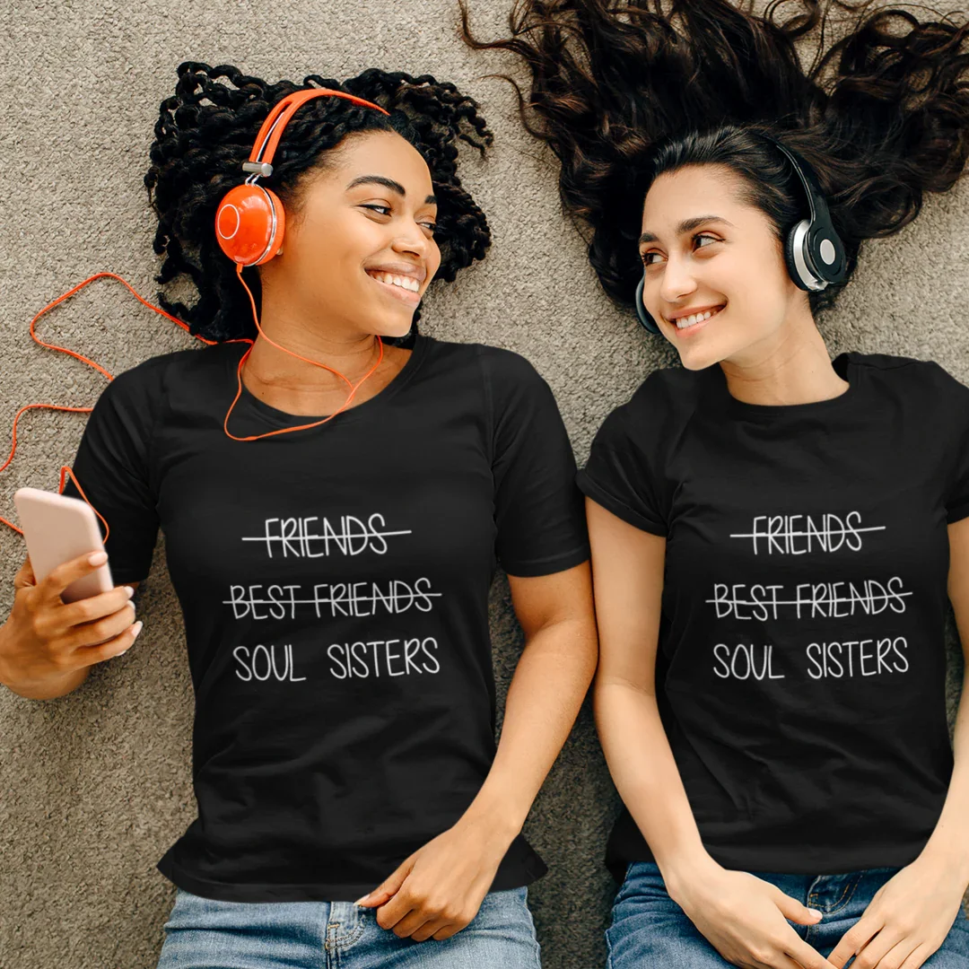 Friends Best Friends Soul Sisters T-Shirt best friends forever tshirt, besties tshirt, BFF, friends, Friends tshirt
