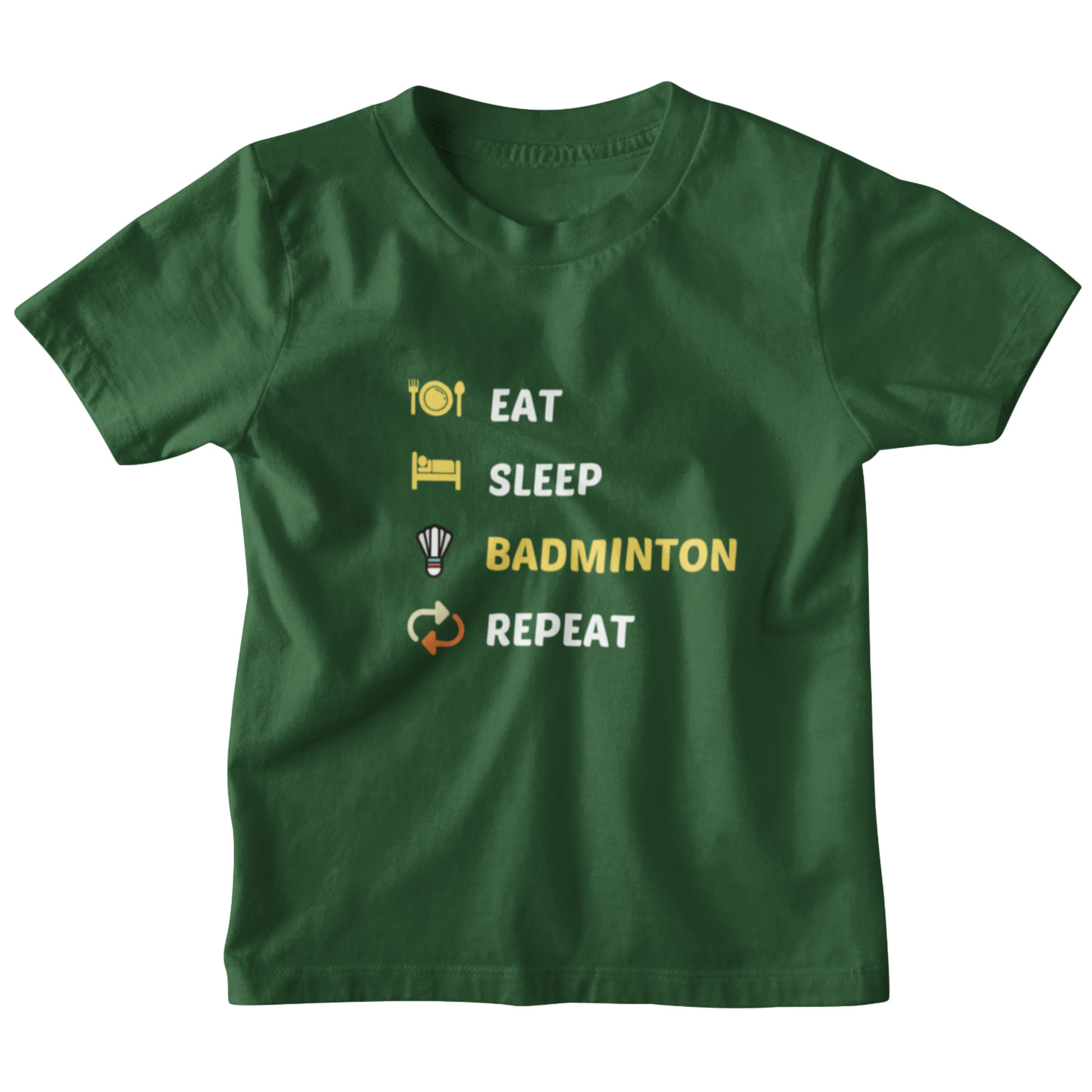 Kids Eat Sleep Badminton T-Shirt The Shophaul