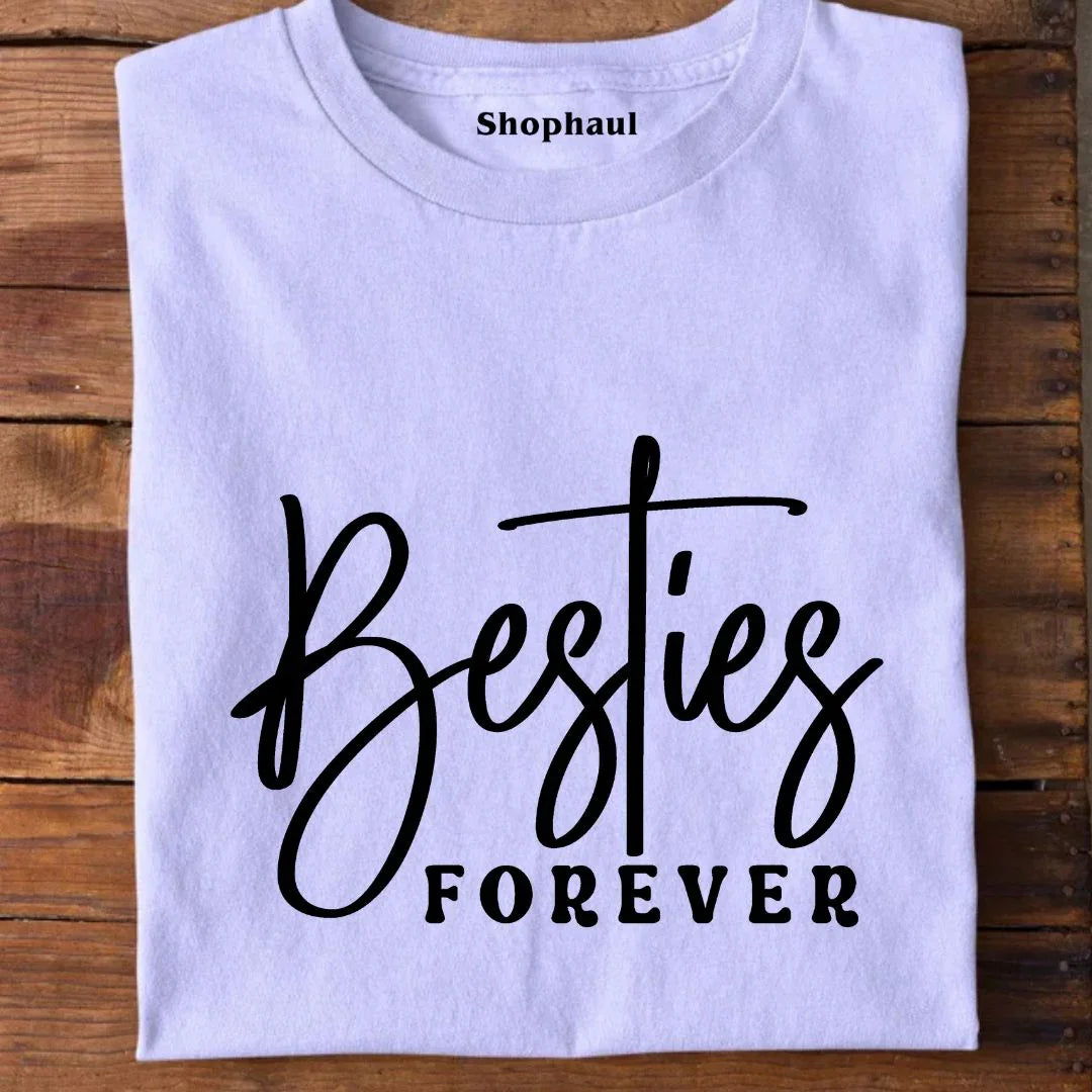 Besties Forever T-Shirt - Lavender / XS best friend, bestie tshirt, friends