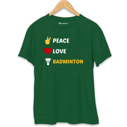 Peace Love Badminton T-Shirt The Shophaul