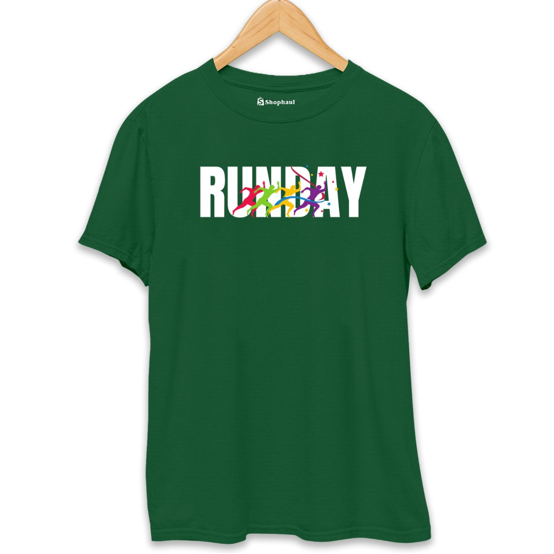 Runday Running T-Shirt  Bottle-Green-XXL