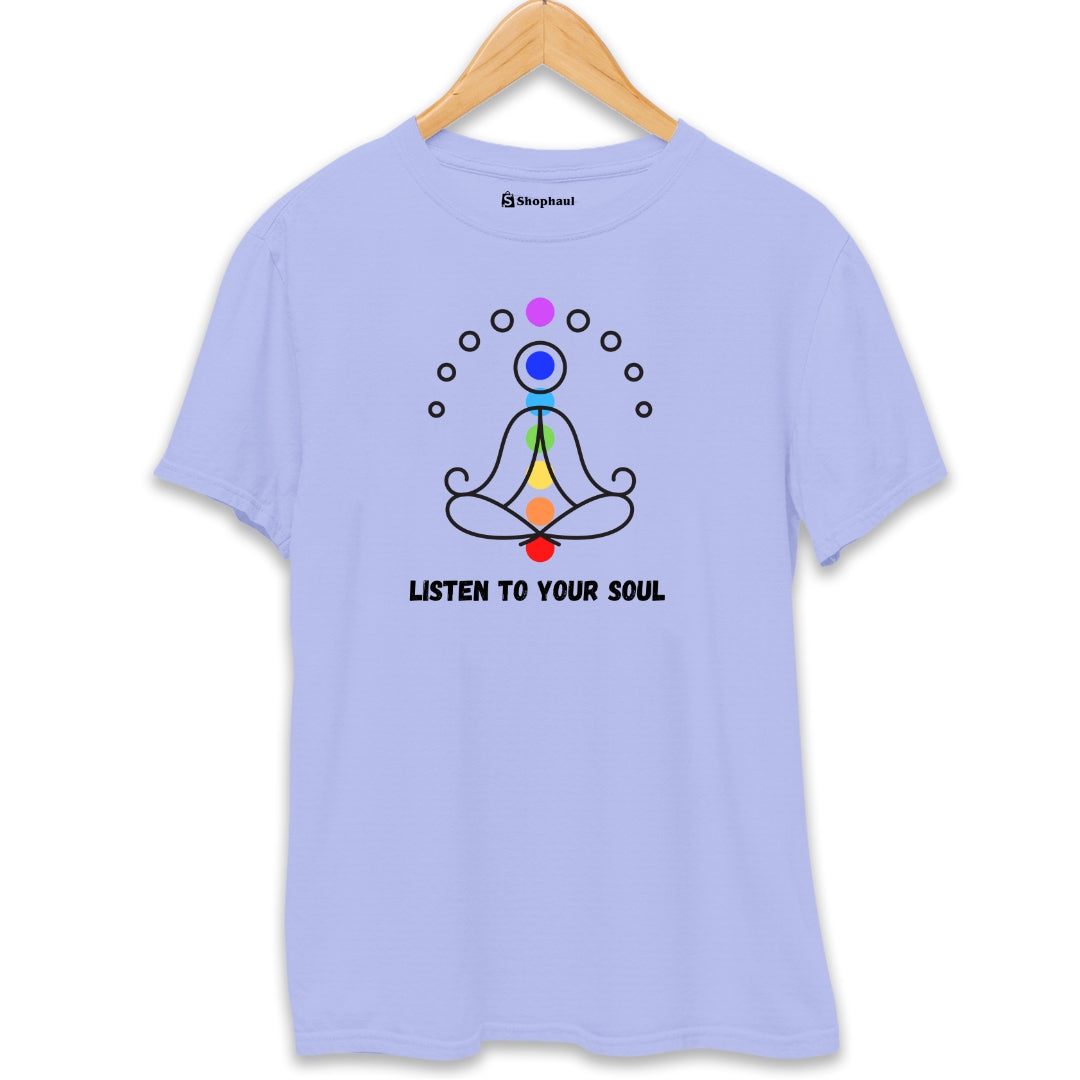 Listen to your Soul Yoga T-Shirt  Lavender-XXL