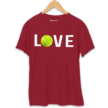 Love Tennis T-Shirt  Maroon-XXL