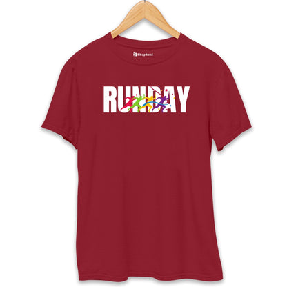 Runday Running T-Shirt  Maroon-XXL