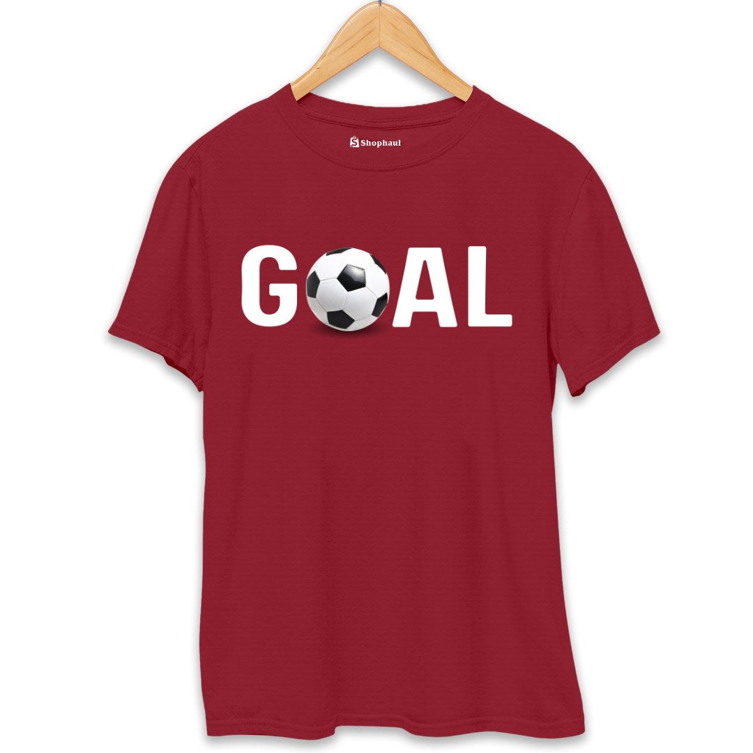 Goal Football T-Shirt  Maroon-XXL