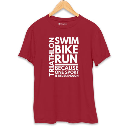 Triathlon T-Shirt  Maroon-XXL