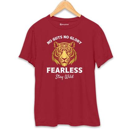 No Guts No Glory Fearless Tiger T-Shirt The Shophaul