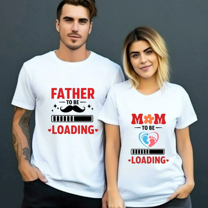 Father to be Mom to be T-Shirt Combo The Shophaul Designs