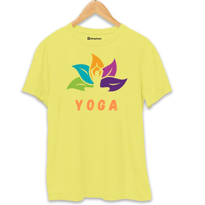 Yoga Fitness T-Shirt  New-Yellow-XXL