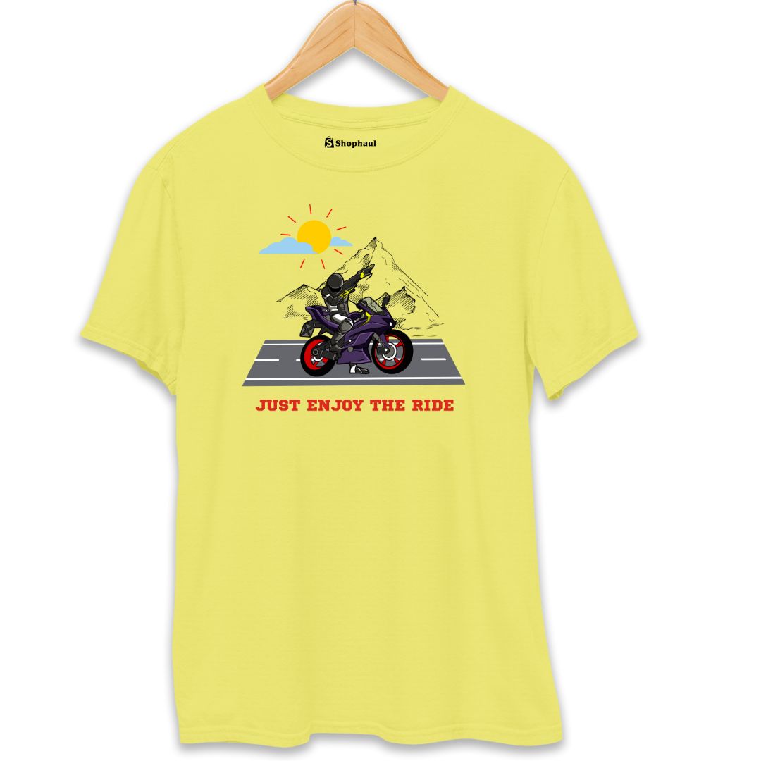 Just Enjoy The Ride T-Shirt  New-Yellow-XXL