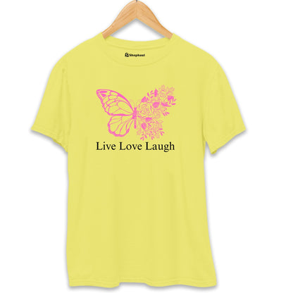 Live Love Laugh Butterfly T-Shirt The Shophaul