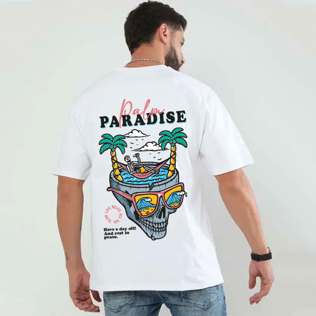 Palm Paradise Beach Oversized T-Shirt The Shophaul