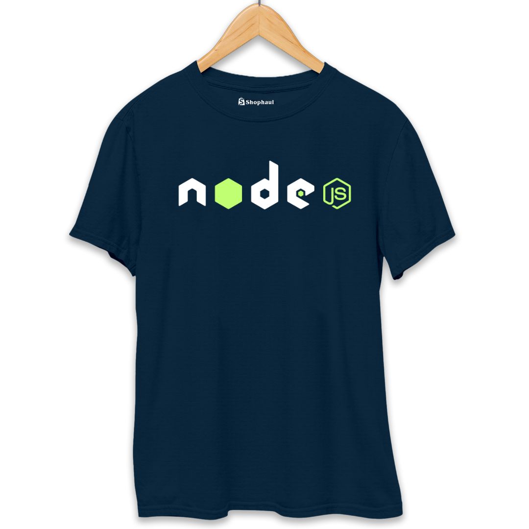 Node JS Coding T-Shirt  Petrol-Blue-XXL