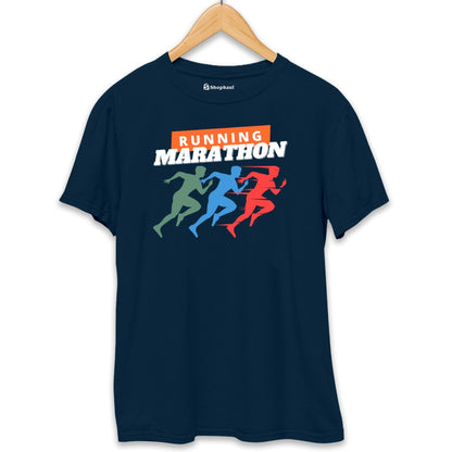 Running Marathon T-Shirt  Petrol-Blue-XXL