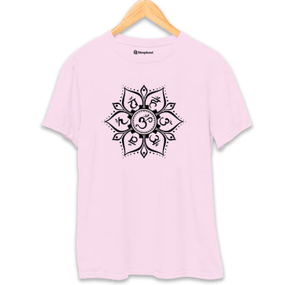 Seven Chakras Yoga T-Shirt  Light-Baby-Pink-XXL