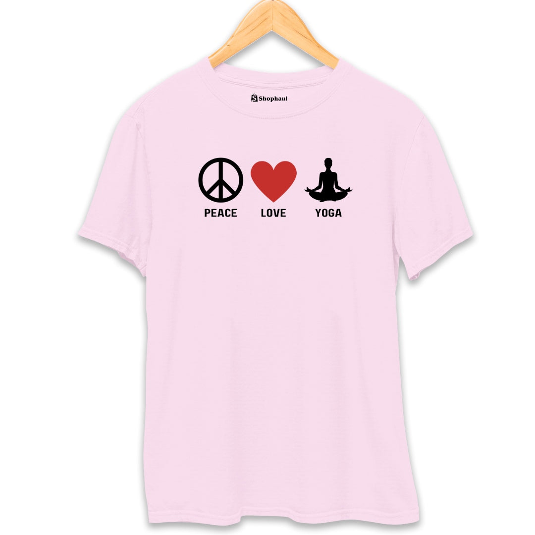 Peace Love Yoga T-Shirt The Shophaul