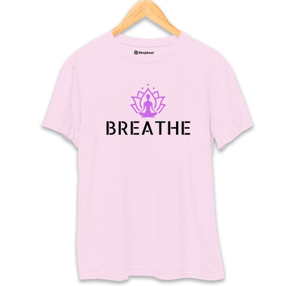 Breathe Yoga T-Shirt  Light-Baby-Pink-XXL