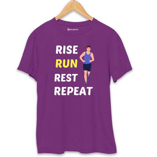 Rise Run Rest Running T-Shirt The Shophaul