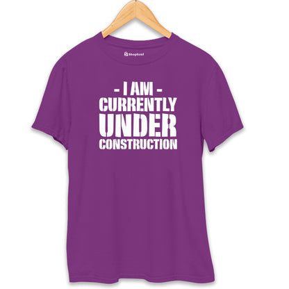 I am under Construction Gym T-Shirt  Purple-XXL