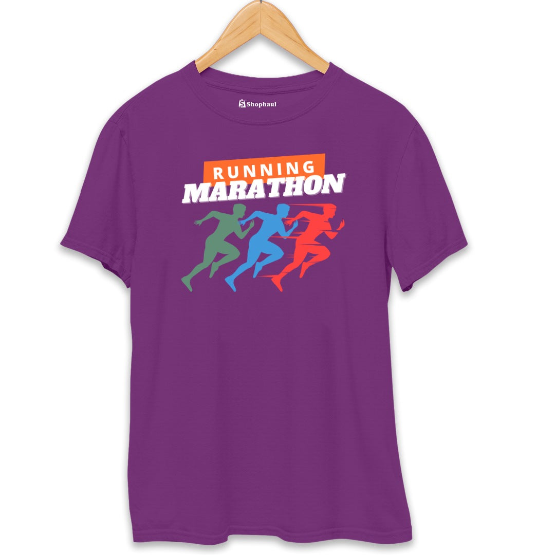 Running Marathon T-Shirt  Purple-XXL