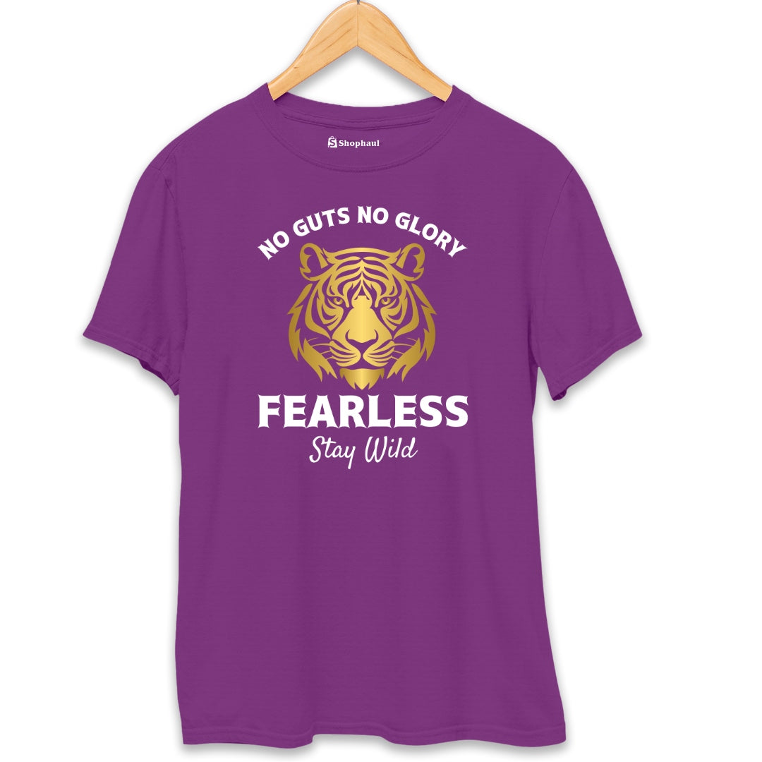 No Guts No Glory Fearless Tiger T-Shirt The Shophaul