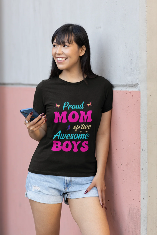 Proud Mom of two Awesome Boys T-Shirt 