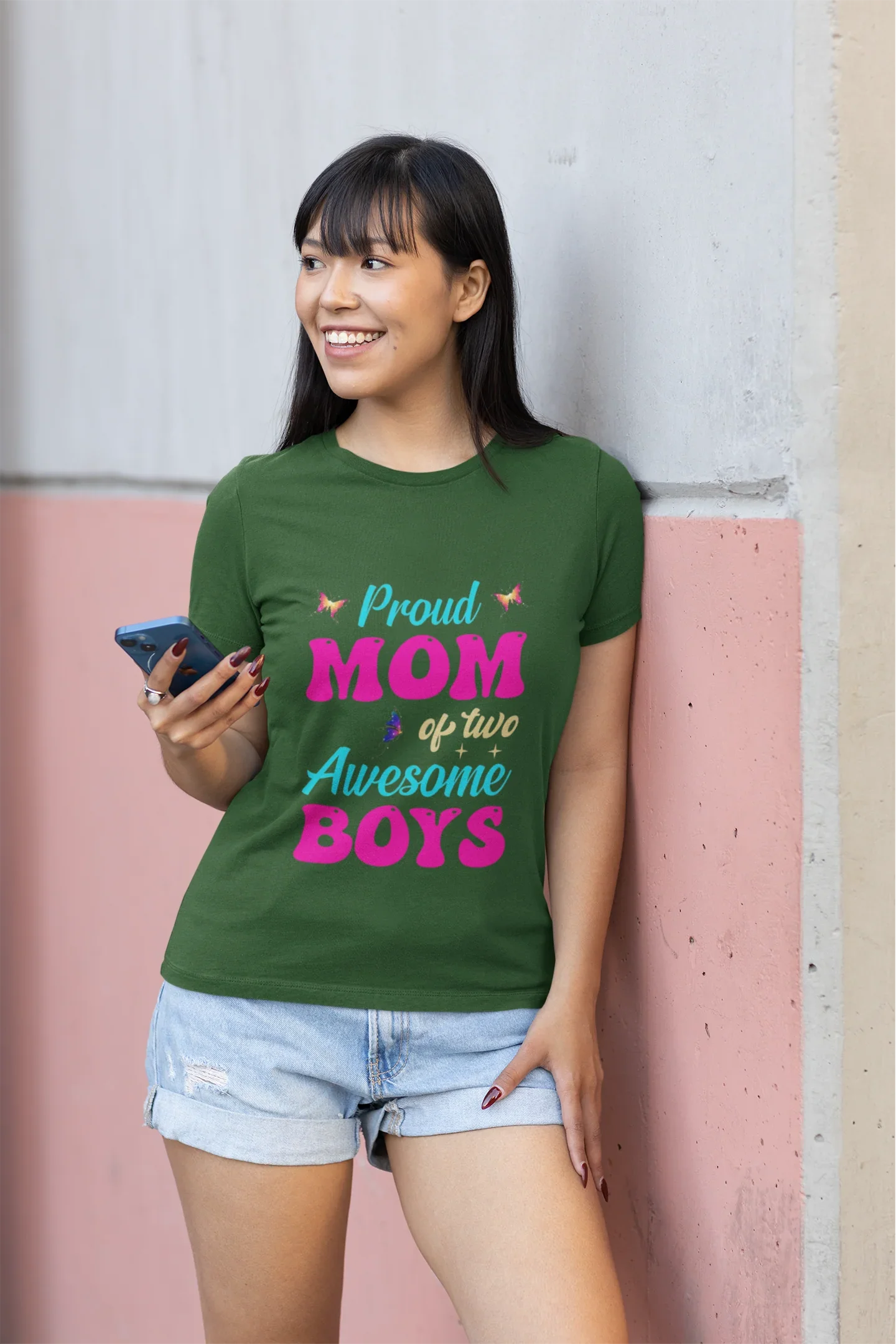 Proud Mom of two Awesome Boys T-Shirt 