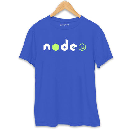 Node JS Coding T-Shirt  Royal-Blue-XXL