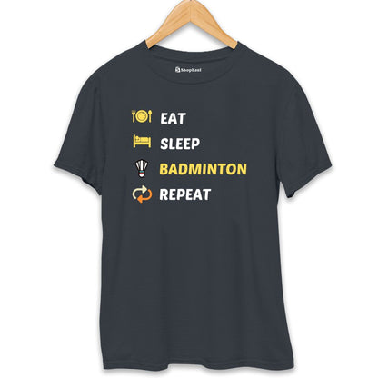 Eat Sleep Badminton T-Shirt The Shophaul