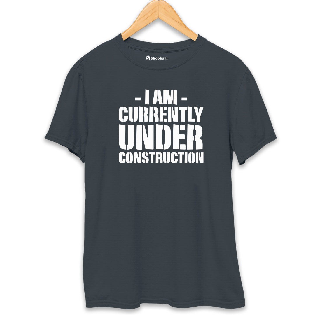 I am under Construction Gym T-Shirt  Steel-Grey-XXL