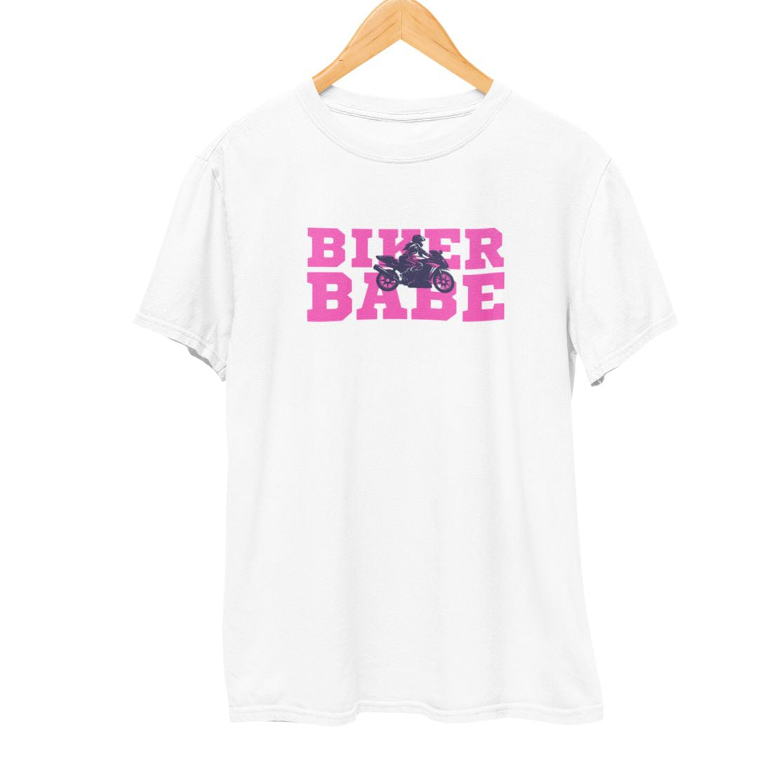 Biker Bebe Biker T-Shirt  White-XXL