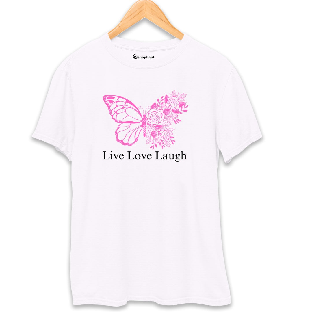 Live Love Laugh Butterfly T-Shirt The Shophaul