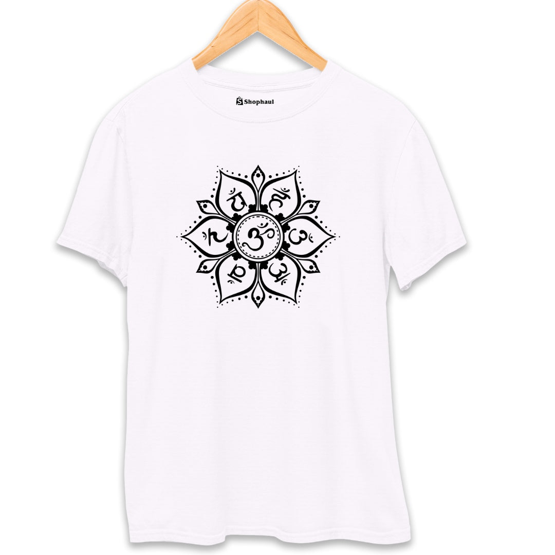 Seven Chakras Yoga T-Shirt  White-XXL