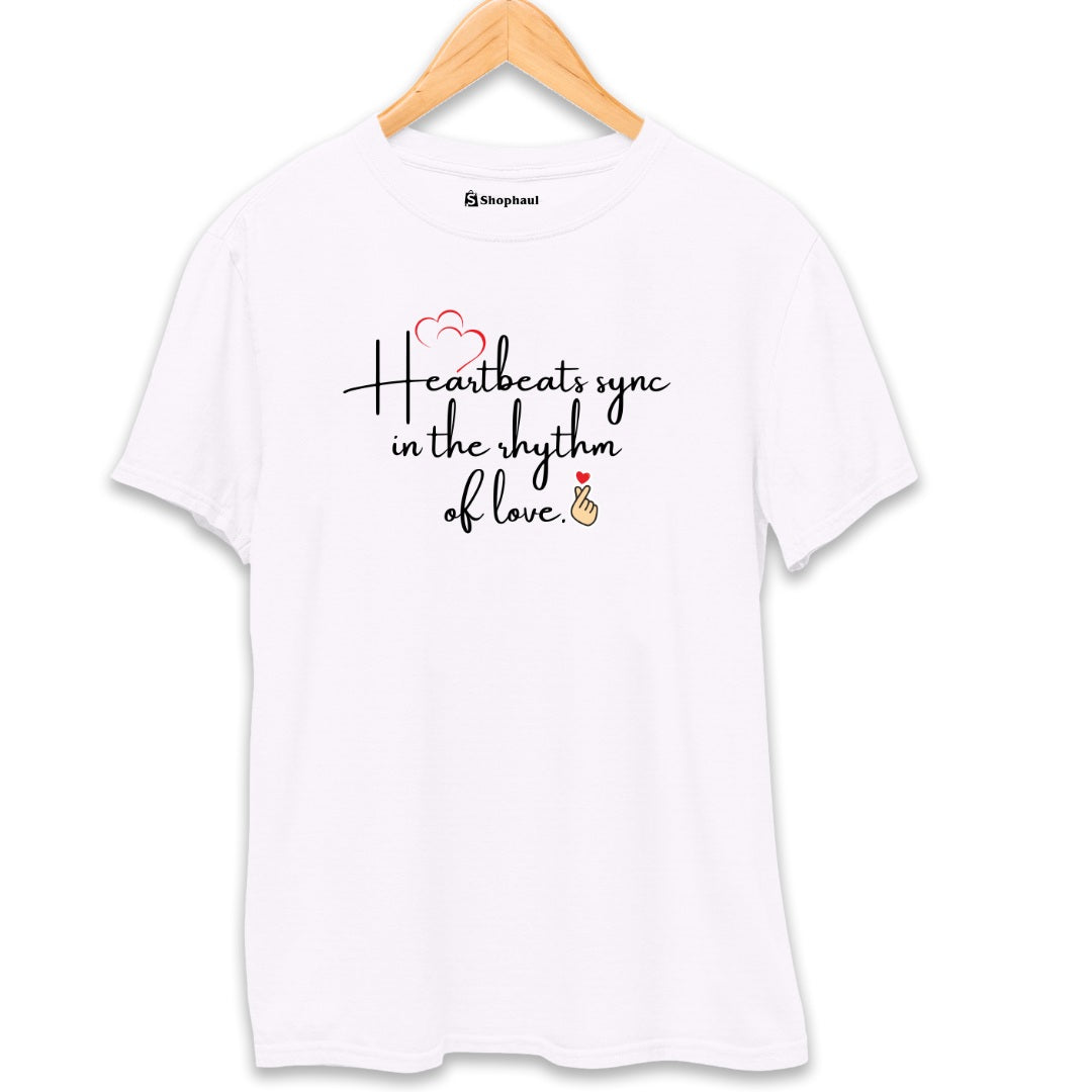 Heartbeat in Sync Love T-Shirt The Shophaul