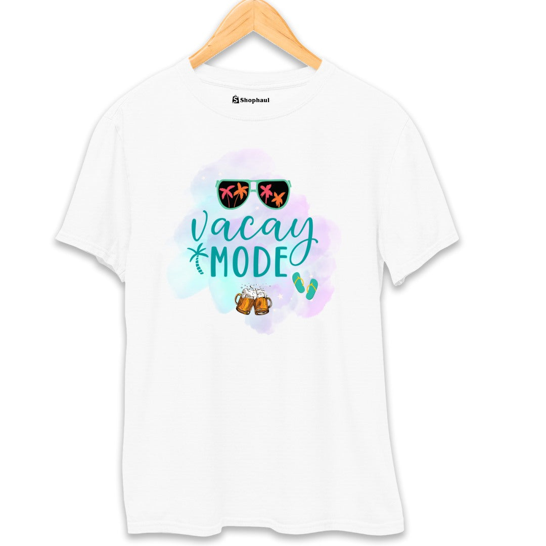 Beach Vacation mode White T Shirt