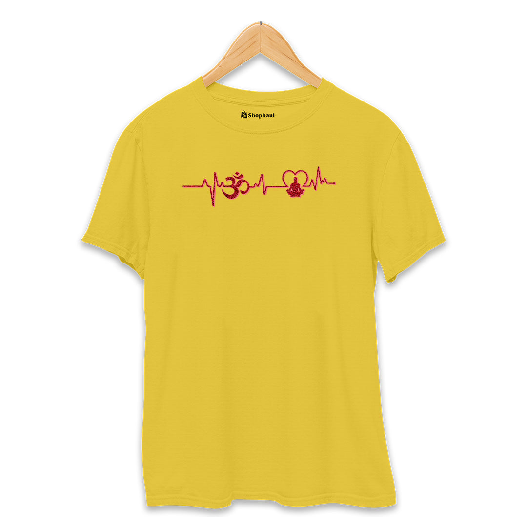 OM Heartbeat Yoga T-Shirt The Shophaul