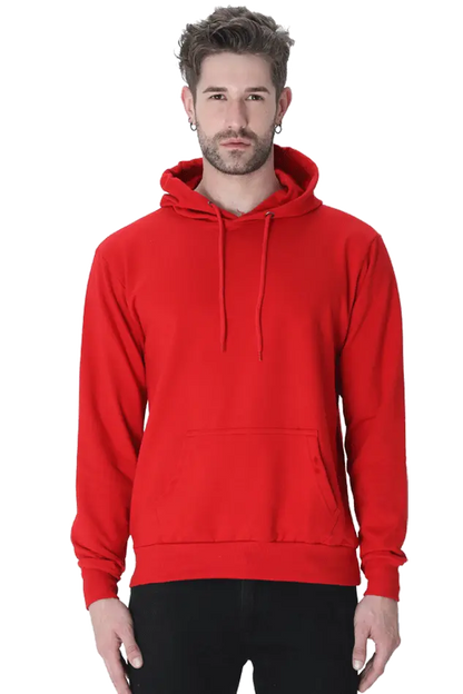 Plain Hooded Sweatshirt - Red The Shophaul