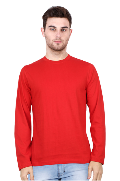 Red Full Sleeve Plain T-Shirt The Shophaul