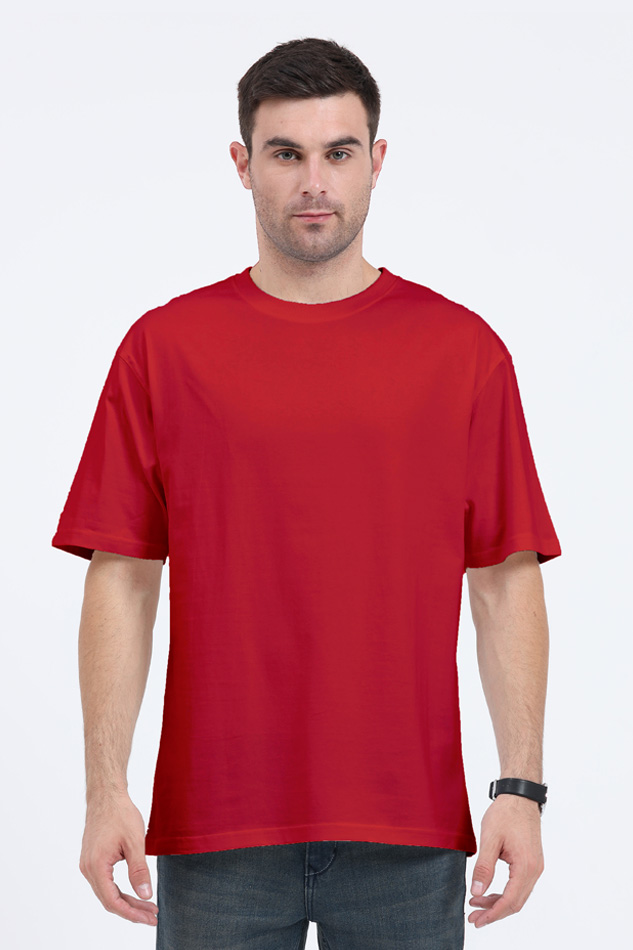 Oversized Classic T-Shirt Plain Red The Shophaul