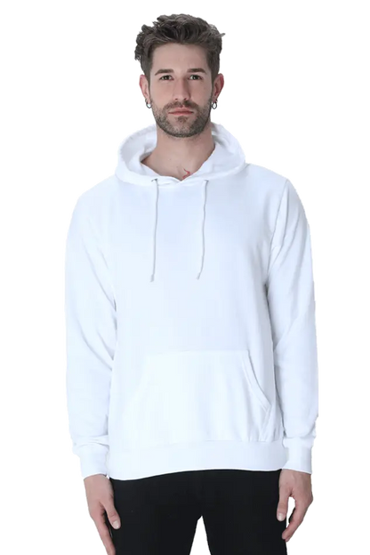 Plain Hooded Sweatshirt - White The Shophaul