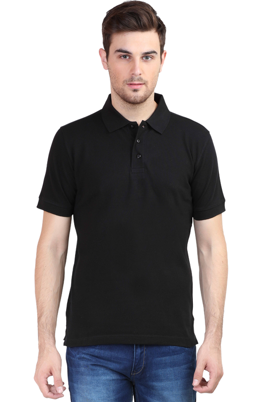 Polo T-Shirt Half Sleeve - Black The Shophaul