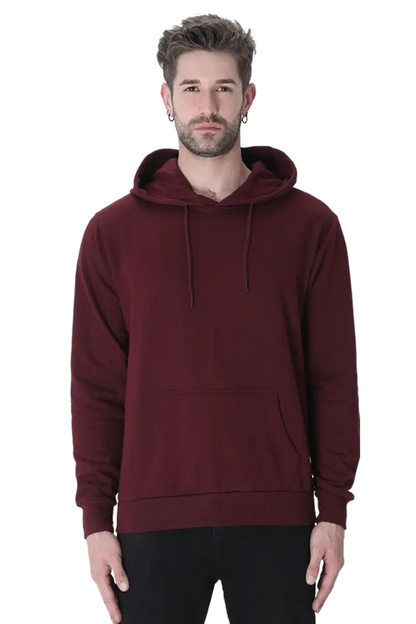 Plain Hooded Sweatshirt - Maroon The Shophaul