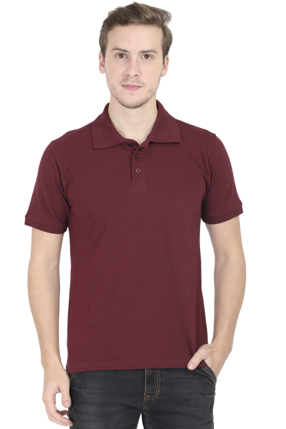 Polo T-Shirt Half Sleeve - Maroon The Shophaul