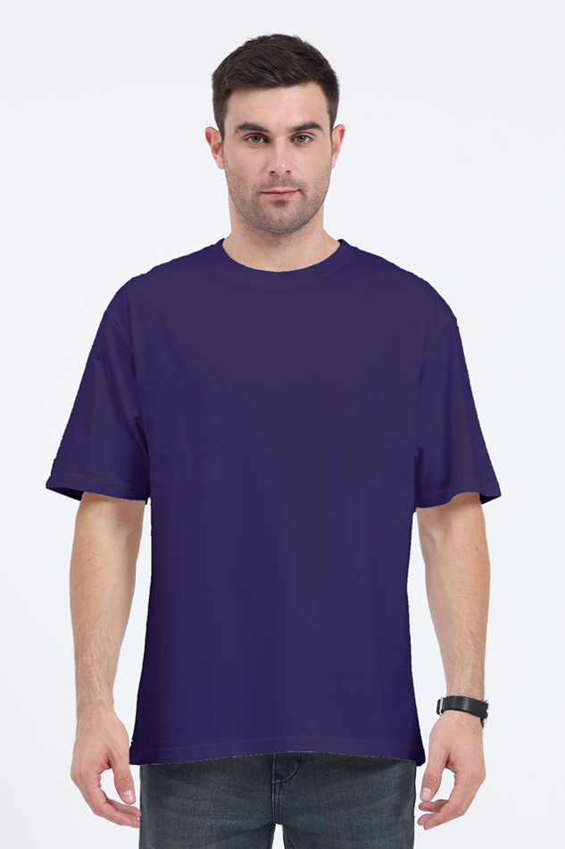 Oversized Classic T-Shirt Plain Purple The Shophaul