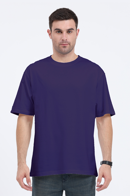 Oversized Classic T-Shirt Plain Purple The Shophaul