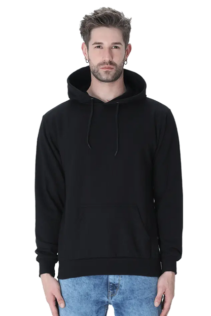 Plain Hooded Sweatshirt Black The Shophaul