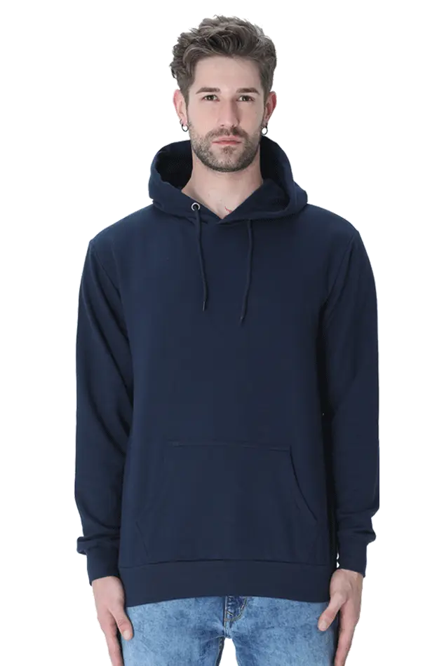 Plain Hooded Sweatshirt - Navy Blue The Shophaul