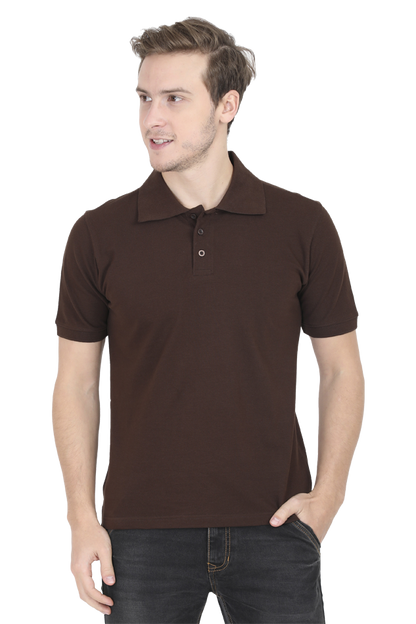 Polo T-Shirt Half Sleeve - Coffee Brown The Shophaul